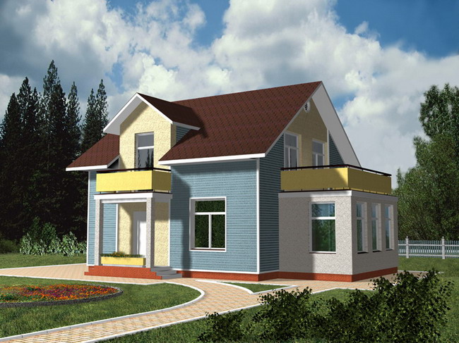 проекты кирпично деревянных домов
