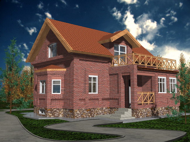 проект деревянного дома с мансардой