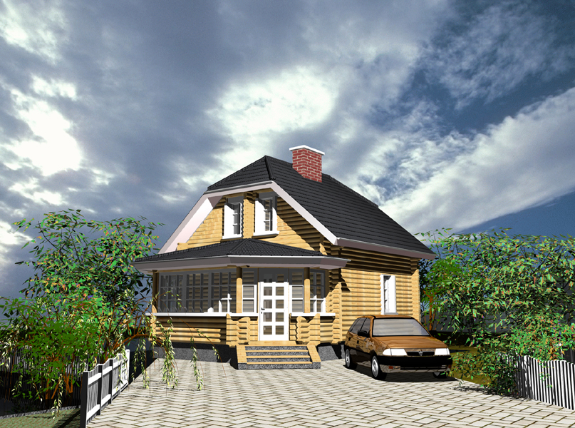проект двухэтажного деревянного дома