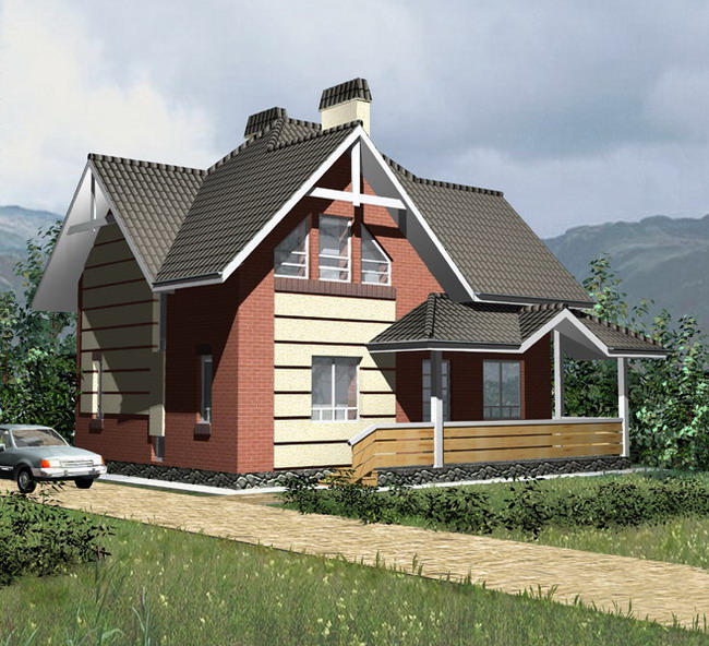 проекты двухэтажных кирпичных домов